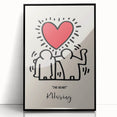 Maximalist Wall Art - The Heart by K. Haring | Bold and Expressive Decor