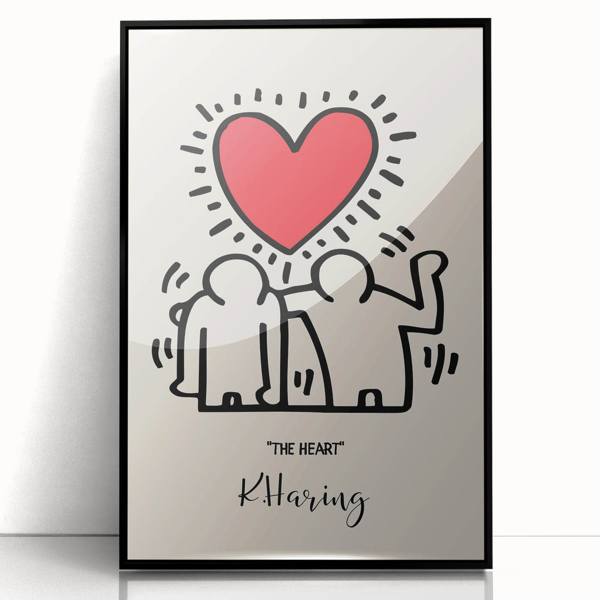Maximalist Wall Art - The Heart by K. Haring | Bold and Expressive Decor