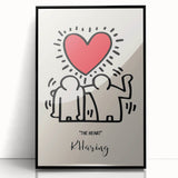 Maximalist Wall Art - The Heart by K. Haring | Bold and Expressive Decor
