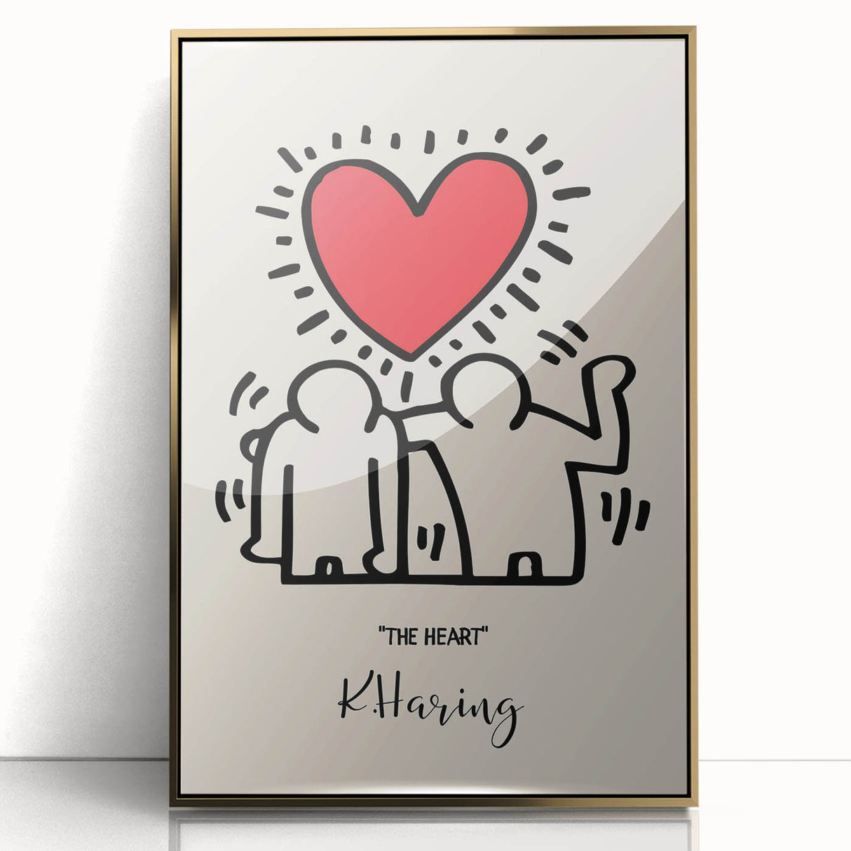 Maximalist Wall Art - The Heart by K. Haring | Bold and Expressive Decor