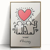 Maximalist Wall Art - The Heart by K. Haring | Bold and Expressive Decor