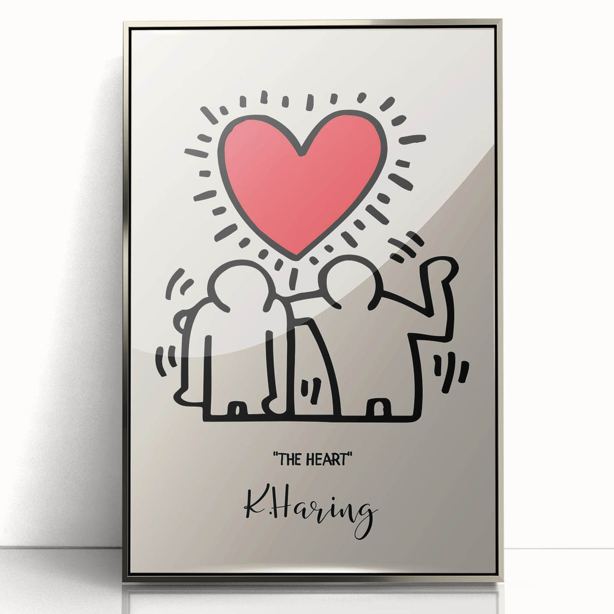 Maximalist Wall Art - The Heart by K. Haring | Bold and Expressive Decor