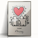 Maximalist Wall Art - The Heart by K. Haring | Bold and Expressive Decor