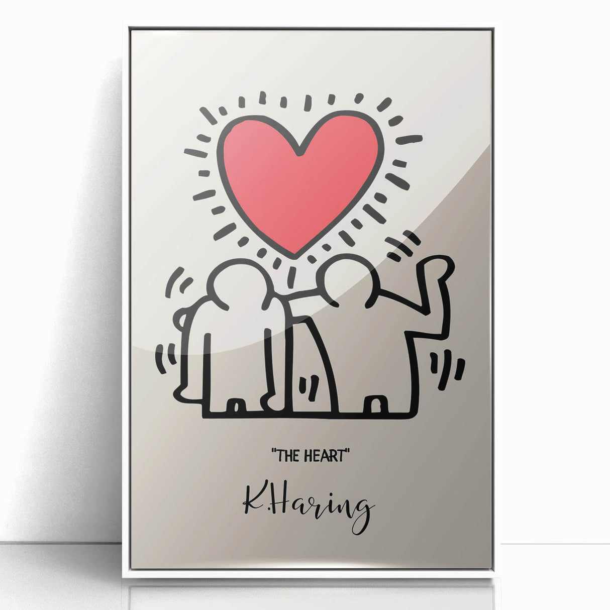 Maximalist Wall Art - The Heart by K. Haring | Bold and Expressive Decor