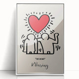 Maximalist Wall Art - The Heart by K. Haring | Bold and Expressive Decor