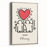 Maximalist Wall Art - The Heart by K. Haring | Bold and Expressive Decor