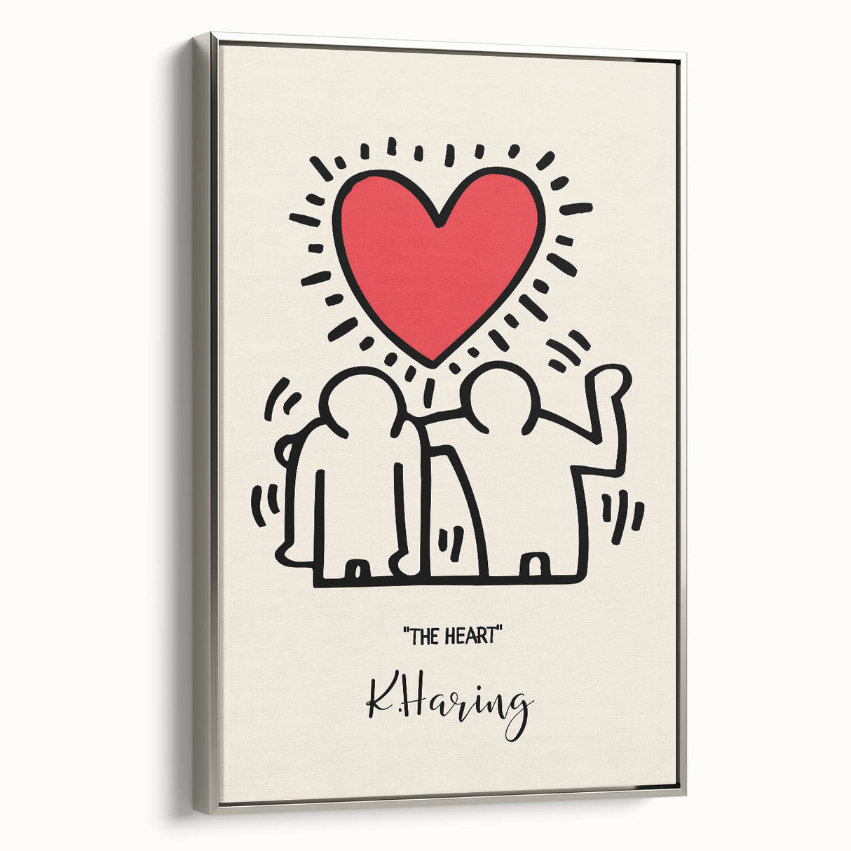 Maximalist Wall Art - The Heart by K. Haring | Bold and Expressive Decor
