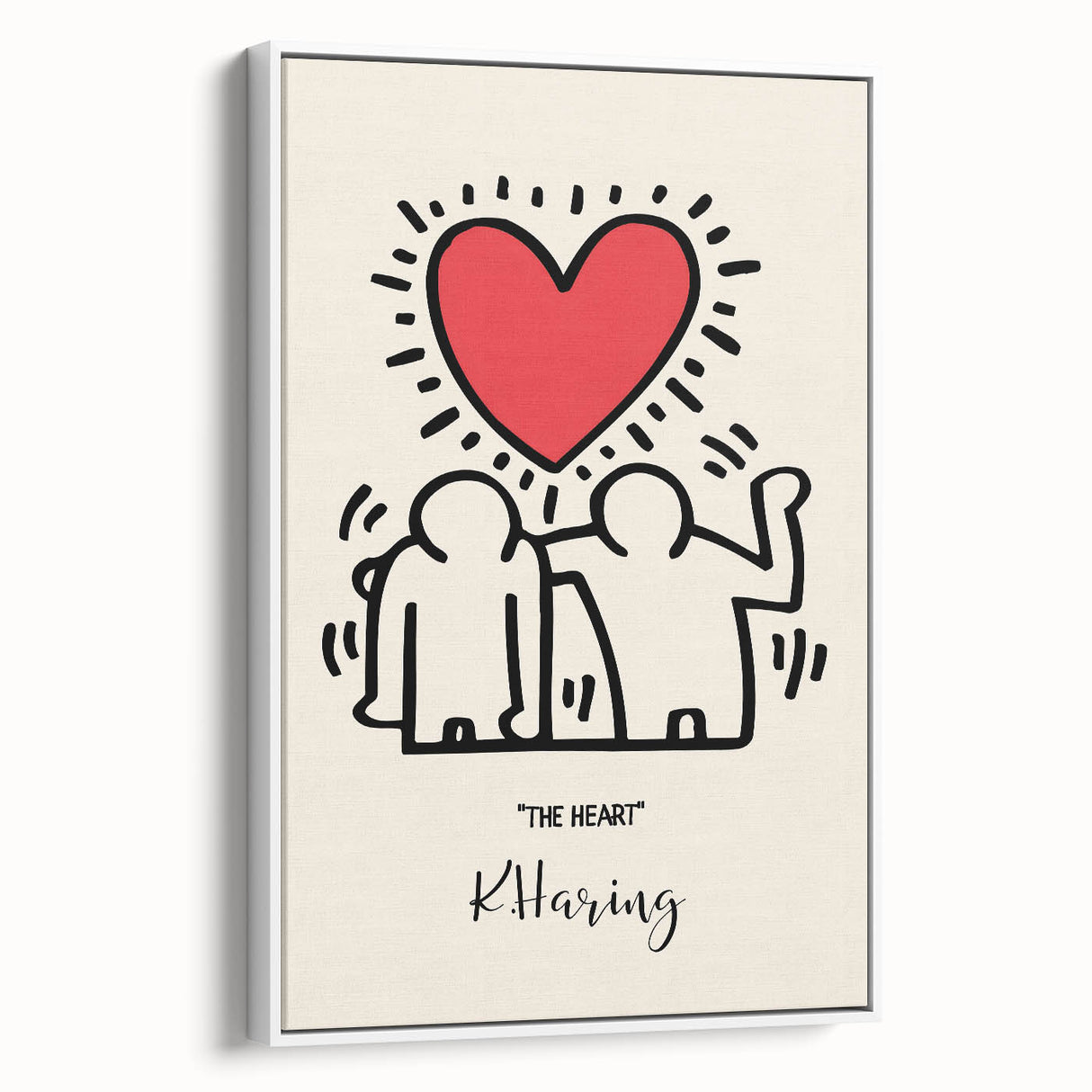 Maximalist Wall Art - The Heart by K. Haring | Bold and Expressive Decor
