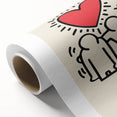 Maximalist Wall Art - The Heart by K. Haring | Bold and Expressive Decor