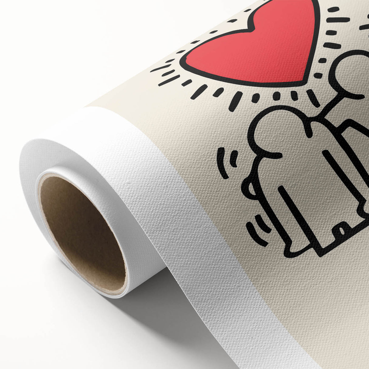 Maximalist Wall Art - The Heart by K. Haring | Bold and Expressive Decor
