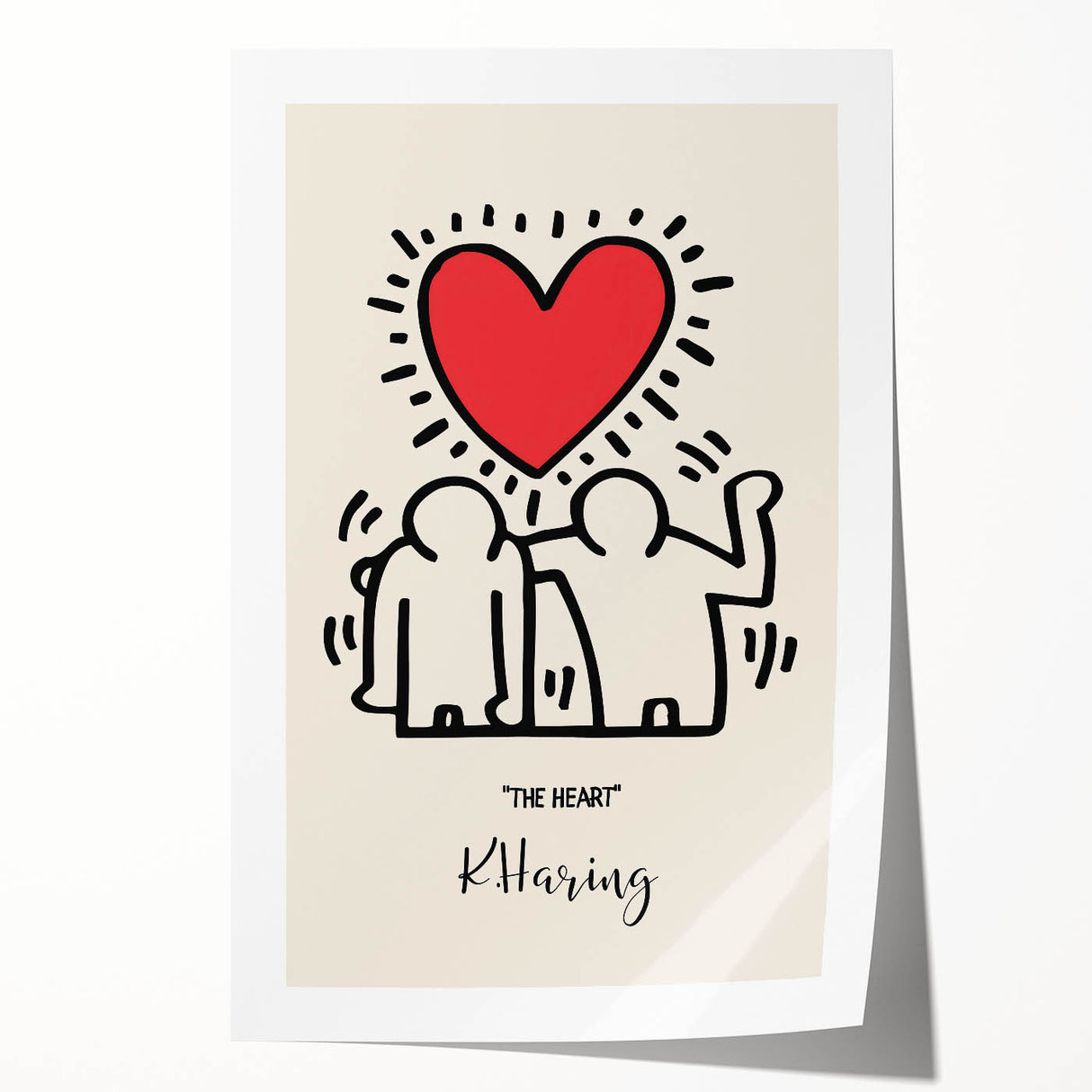 Maximalist Wall Art - The Heart by K. Haring | Bold and Expressive Decor