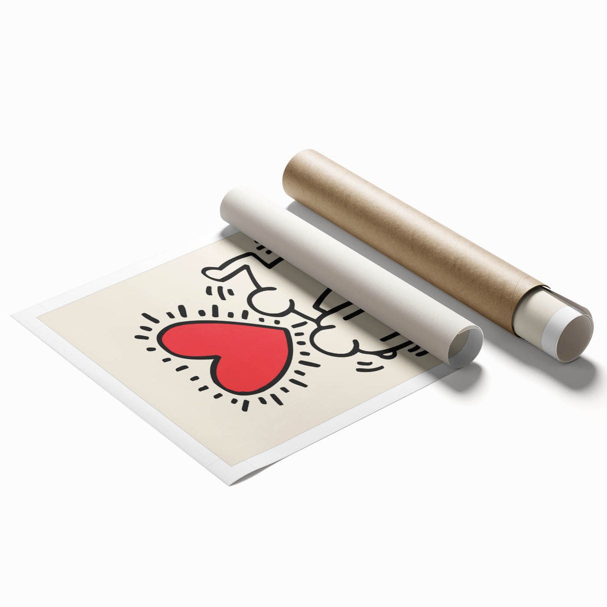Maximalist Wall Art - The Heart by K. Haring | Bold and Expressive Decor