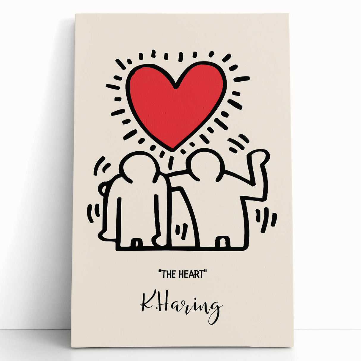 Maximalist Wall Art - The Heart by K. Haring | Bold and Expressive Decor