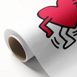 Maximalist Wall Art - Running Heart by K. Haring | Bold and Expressive Decor