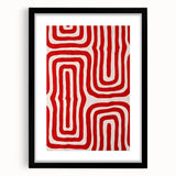 Maximalist Wall Art - Bold Red Geometric Pattern | Modern and Expressive Decor