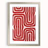 Maximalist Wall Art - Bold Red Geometric Pattern | Modern and Expressive Decor