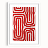 Maximalist Wall Art - Bold Red Geometric Pattern | Modern and Expressive Decor