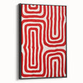 Maximalist Wall Art - Bold Red Geometric Pattern | Modern and Expressive Decor
