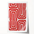 Maximalist Wall Art - Bold Red Geometric Pattern | Modern and Expressive Decor