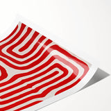 Maximalist Wall Art - Bold Red Geometric Pattern | Modern and Expressive Decor