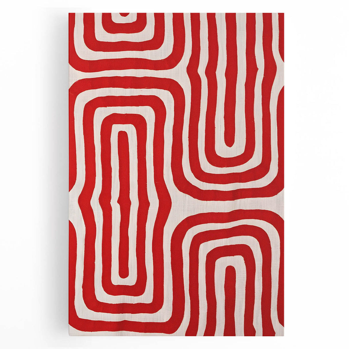 Maximalist Wall Art - Bold Red Geometric Pattern | Modern and Expressive Decor