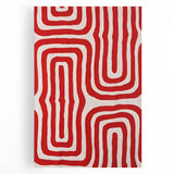 Maximalist Wall Art - Bold Red Geometric Pattern | Modern and Expressive Decor