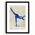Maximalist Wall Art - Bold Abstract Blue Movement Print for Eclectic Decor