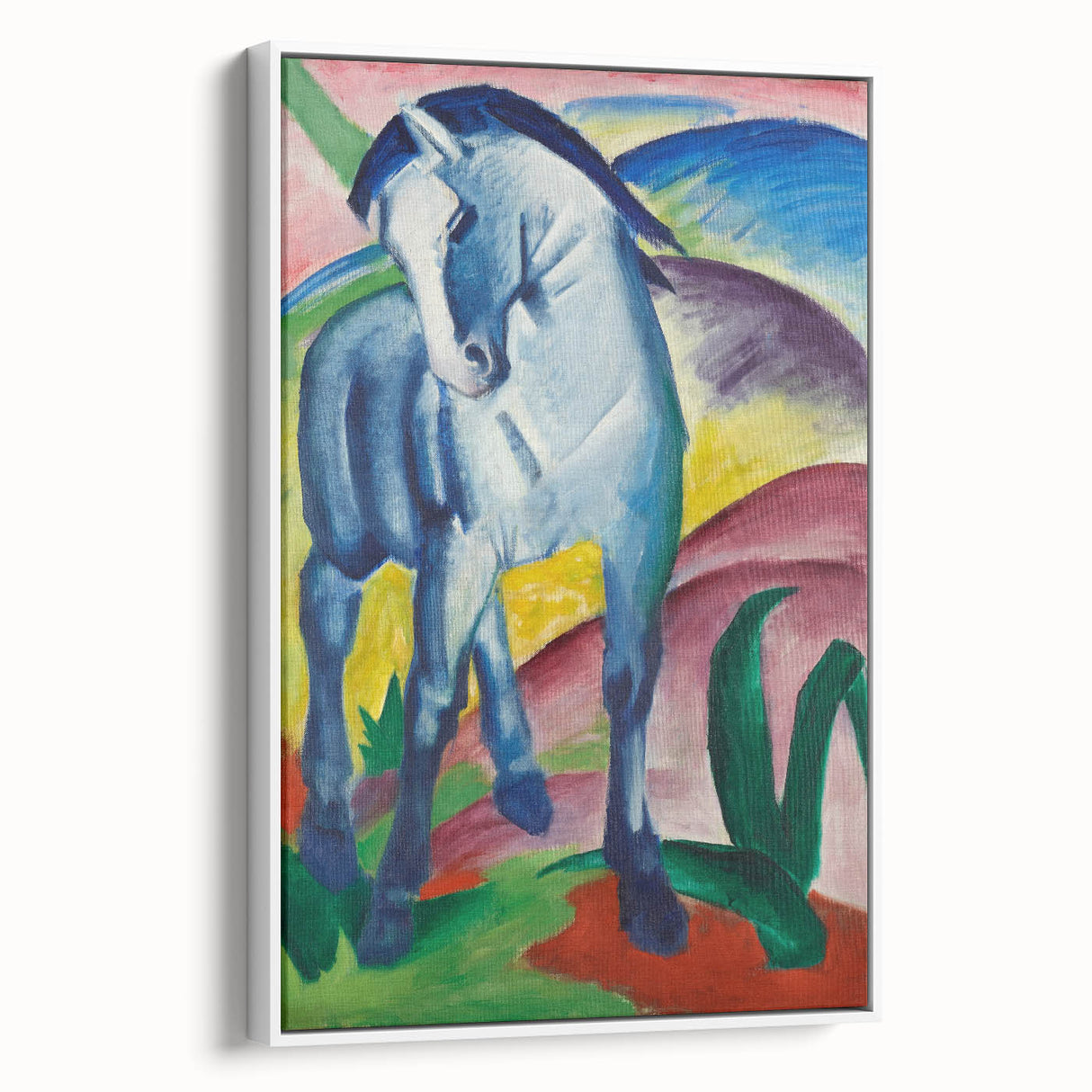 Maximalist Wall Art - Abstract Blue Horse Painting | Bold and Expressive Decor