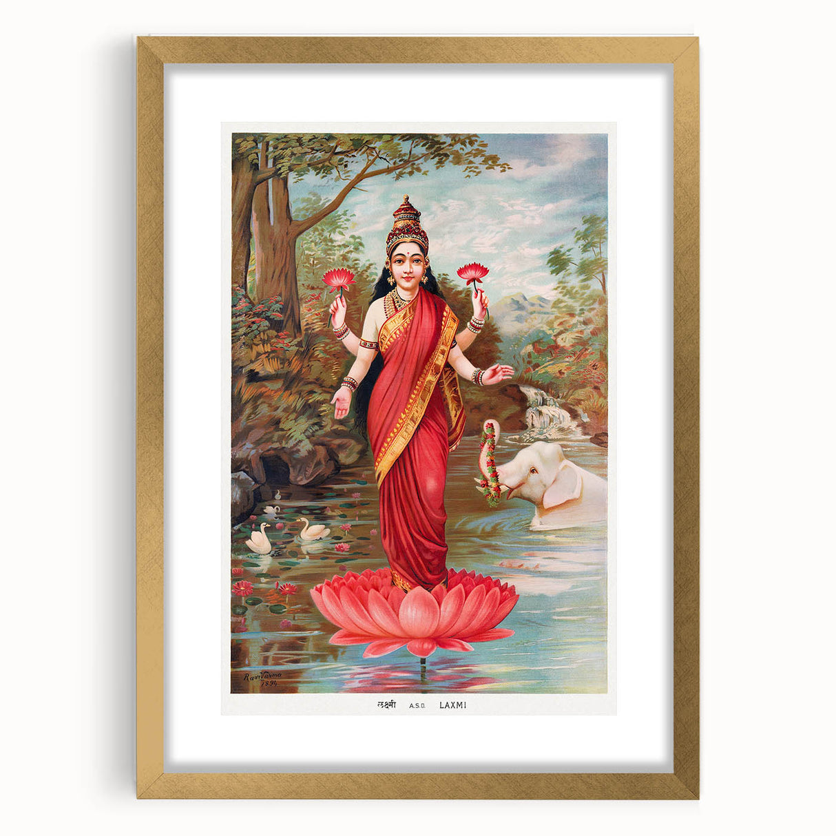 Maximalist Wall Art – Vibrant Maximalism Featuring Goddess Lakshmi