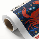 Maximalist Wall Art - Bold Eclectic Crab Design for Vibrant Decor