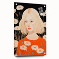 Maximalist Wall Art: Eclectic Bold Portrait with Floral Patterns