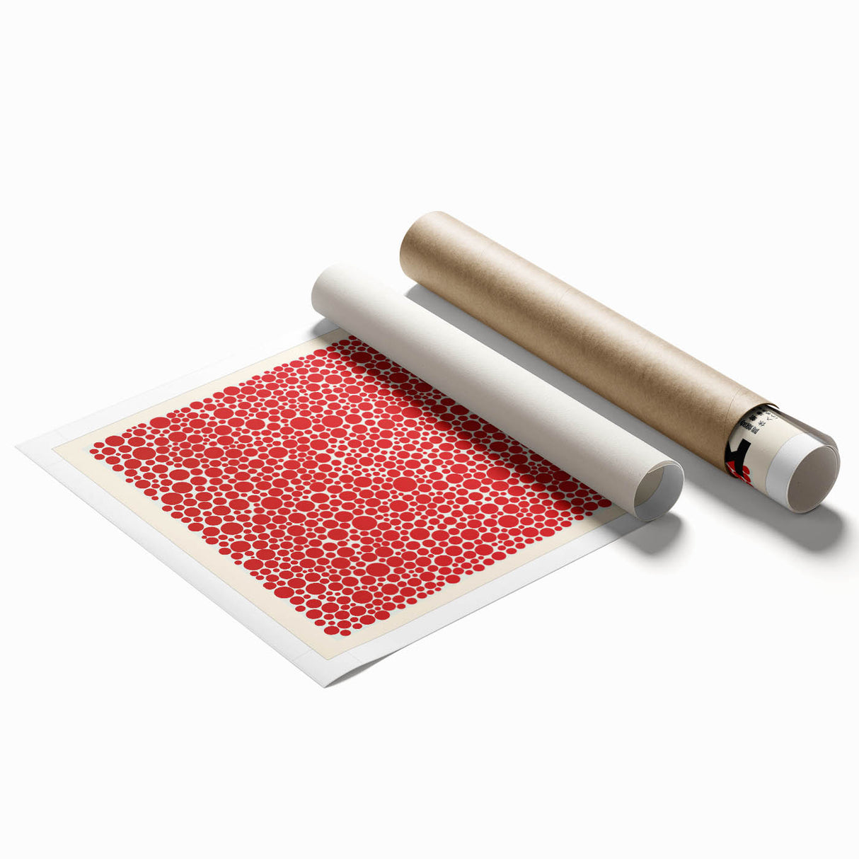 Maximalist Wall Art - Red Polka Dot Pattern by Yayoi Kusama | Bold Decor