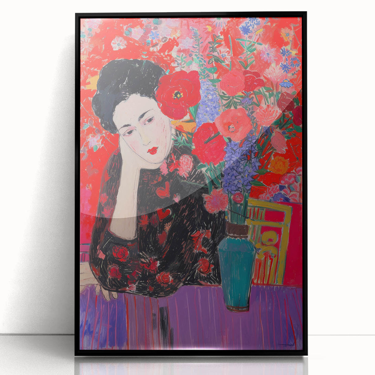 Maximalist Wall Art – Bold Home Decor with Vibrant Floral Expression