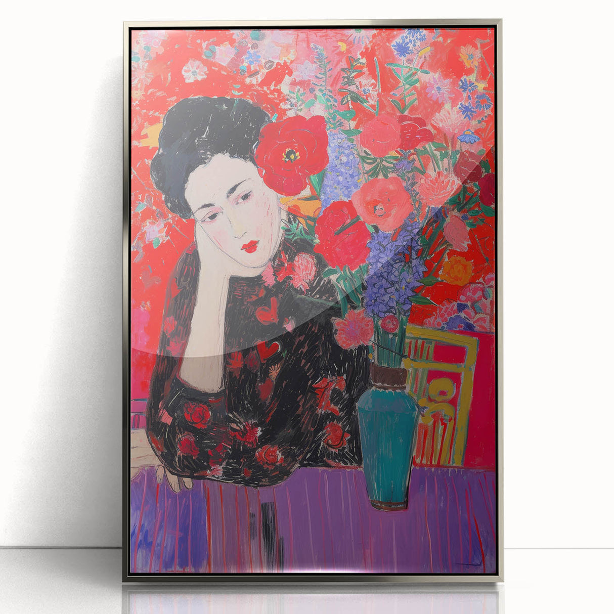Maximalist Wall Art – Bold Home Decor with Vibrant Floral Expression