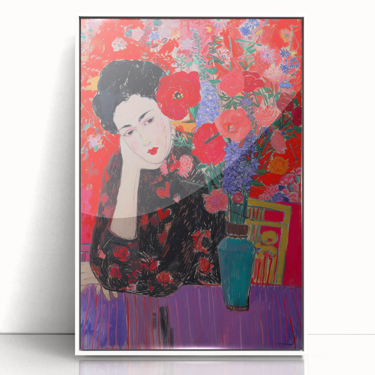 Maximalist Wall Art – Bold Home Decor with Vibrant Floral Expression