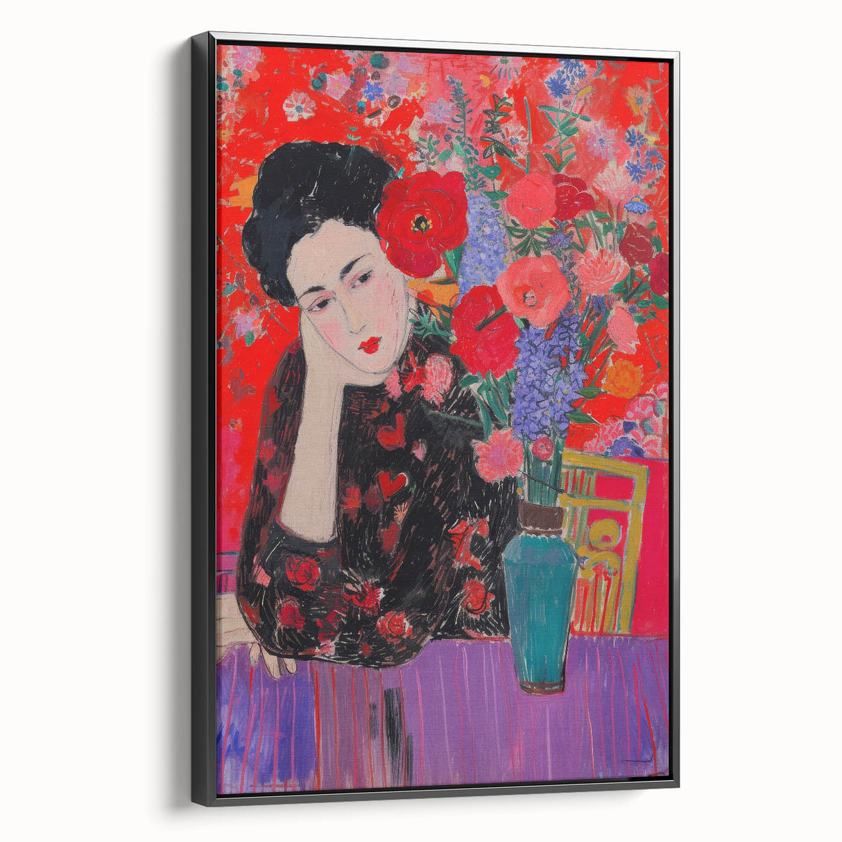 Maximalist Wall Art – Bold Home Decor with Vibrant Floral Expression
