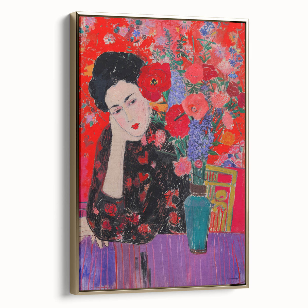Maximalist Wall Art – Bold Home Decor with Vibrant Floral Expression
