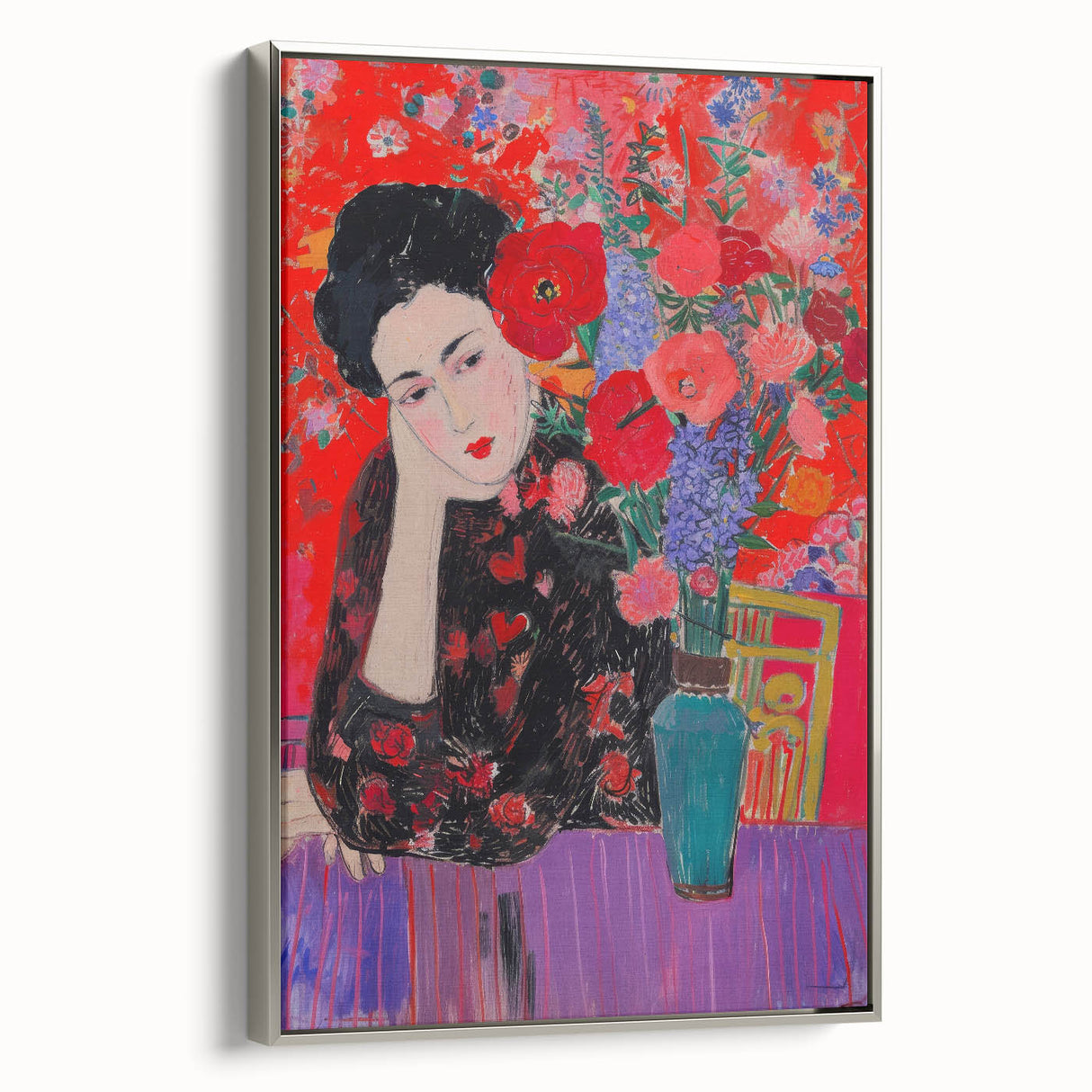 Maximalist Wall Art – Bold Home Decor with Vibrant Floral Expression