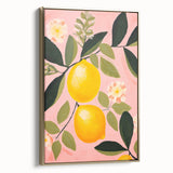 Maximalist Wall Art - Bold Lemon and Floral Design - Vibrant Decor Piece