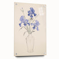 Maximalist Wall Art - Bold Eclectic Floral Decor in Vibrant Blue Tones