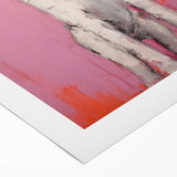 Maximalist Wall Art - Eclectic Dog Portrait with Bold Pink and Orange Hues