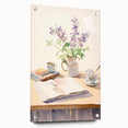 Maximalist Wall Art: Serene Still Life with Books and Flowers – Eclectic Decor