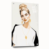 Maximalist Wall Art: Bold Portrait with Gold Accents – Eclectic Decor