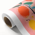 Maximalist Wall Art: Bold Abstract Fruit with Pink Background – Eclectic Decor