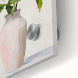 Maximalist Wall Art: Soft Pink Roses in Vase for Elegant Home Decor