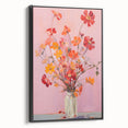 Maximalist Floral Wall Art with Bold Red and Yellow Flowers in Vase Design