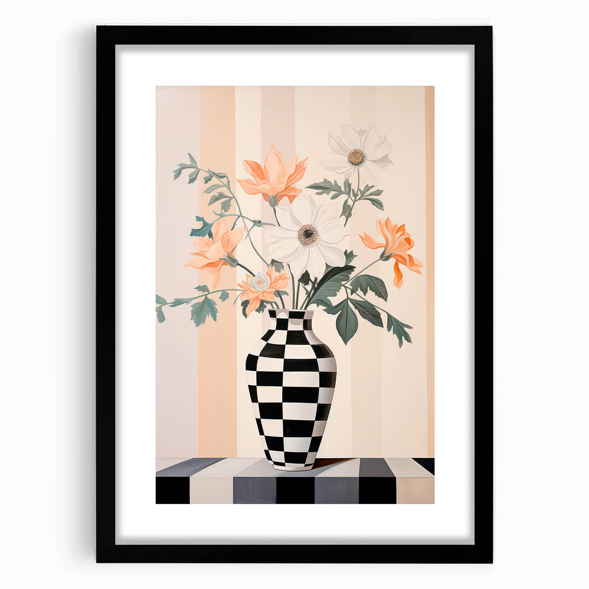 Maximalist Wall Art - Bold Eclectic Floral Vase Decor for Vibrant Spaces