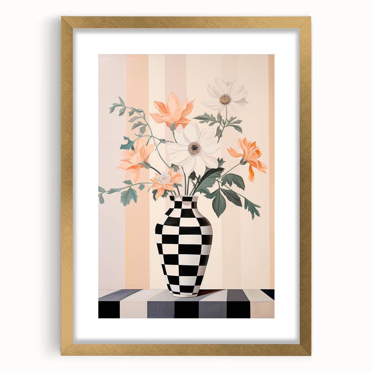 Maximalist Wall Art - Bold Eclectic Floral Vase Decor for Vibrant Spaces