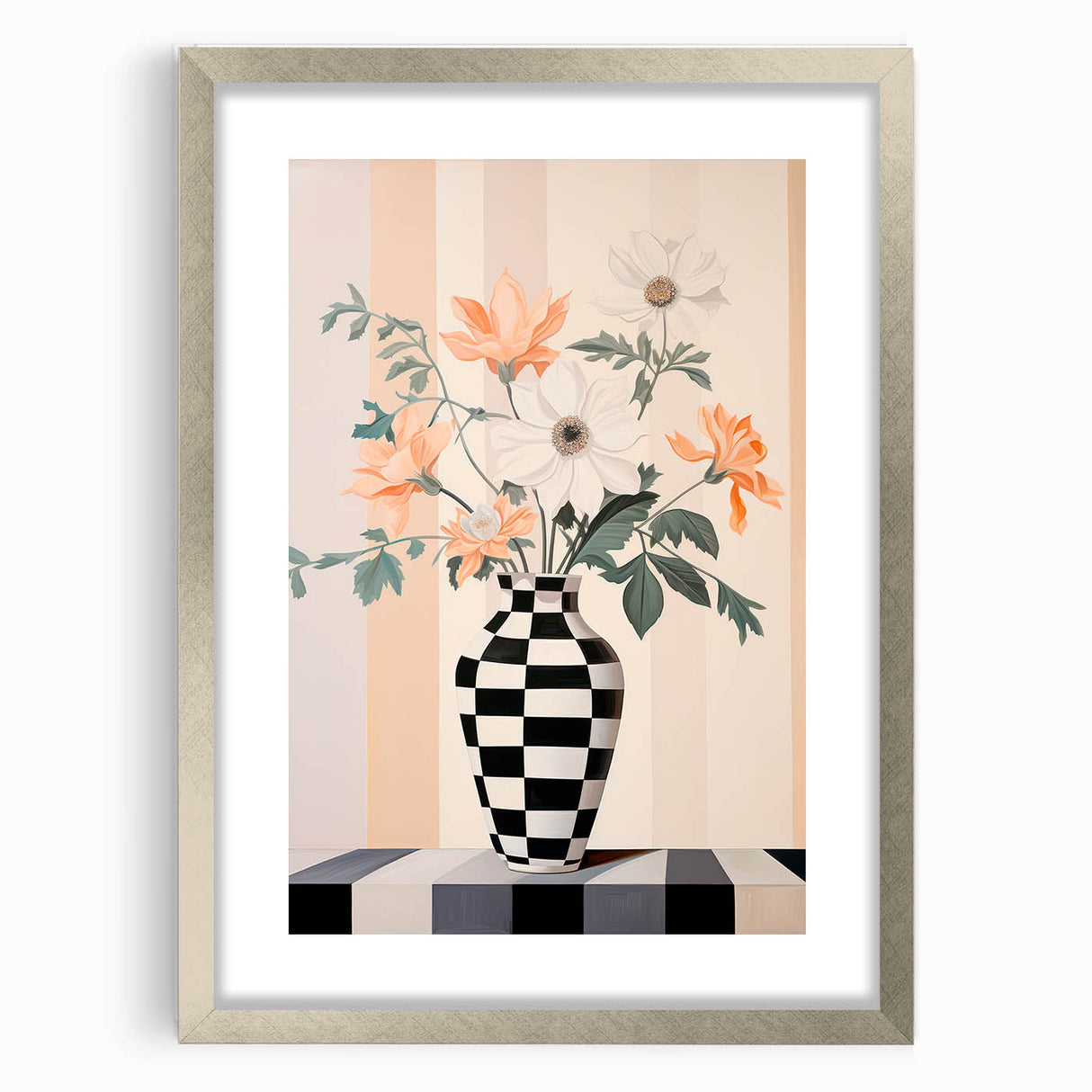 Maximalist Wall Art - Bold Eclectic Floral Vase Decor for Vibrant Spaces
