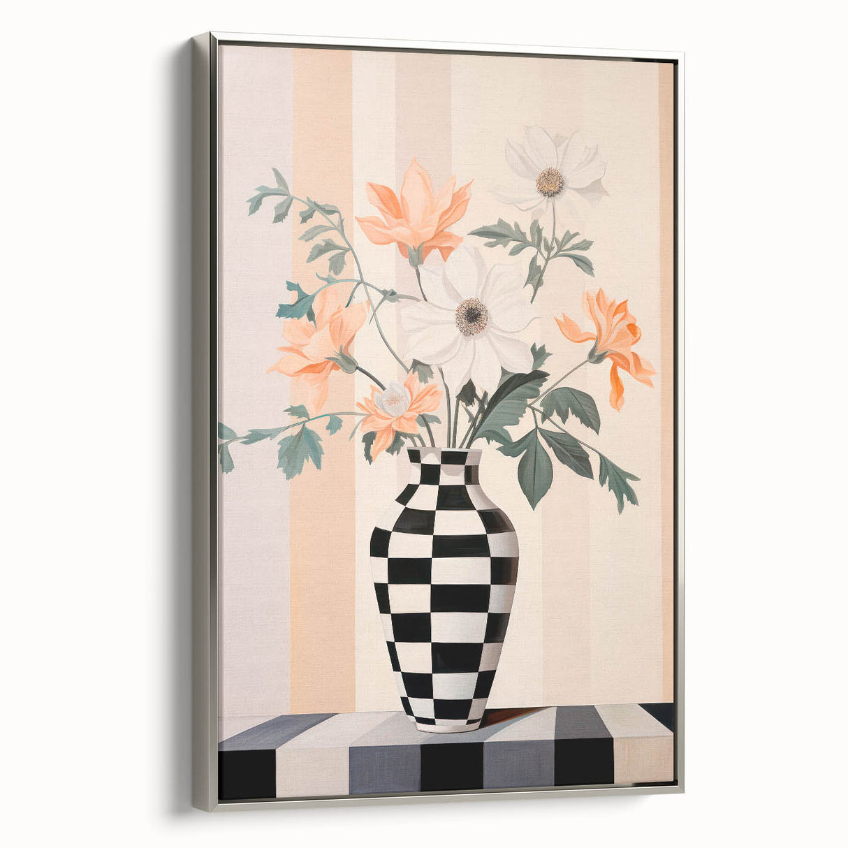 Maximalist Wall Art - Bold Eclectic Floral Vase Decor for Vibrant Spaces
